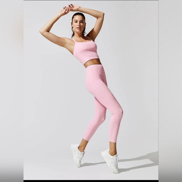 CARBON38 WOMEN'S REGULAR RISE LEGGINGS IN ROSE SIZE SMALL - Picture 1 of 8